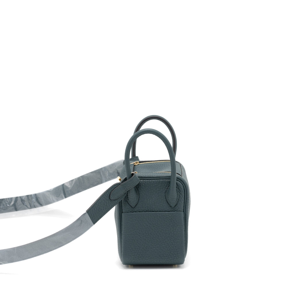 HERMES MINI LINDY CLEMENCE 6O VERT CYPRES GHW