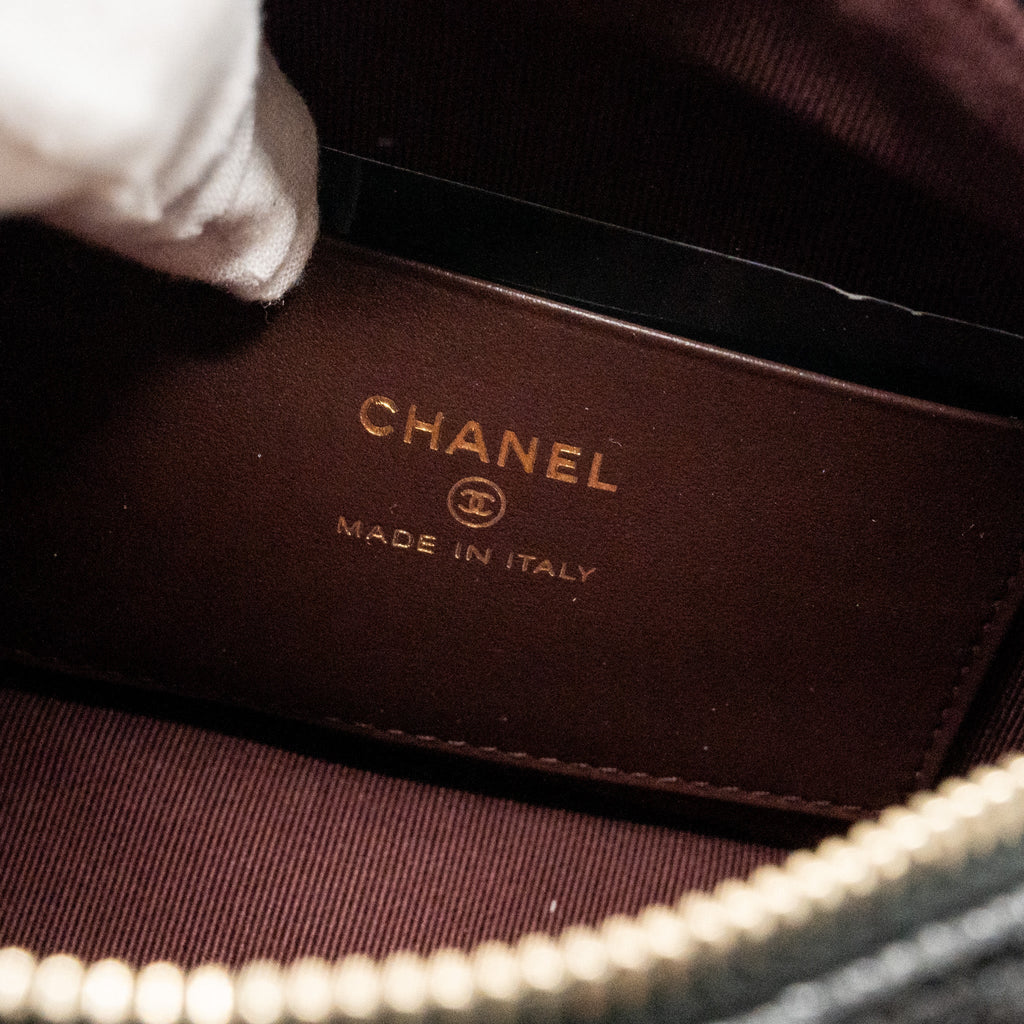 CHANEL QUILTED HOBO BAG CAVIAR BLACK GHW (MICROCHIP)