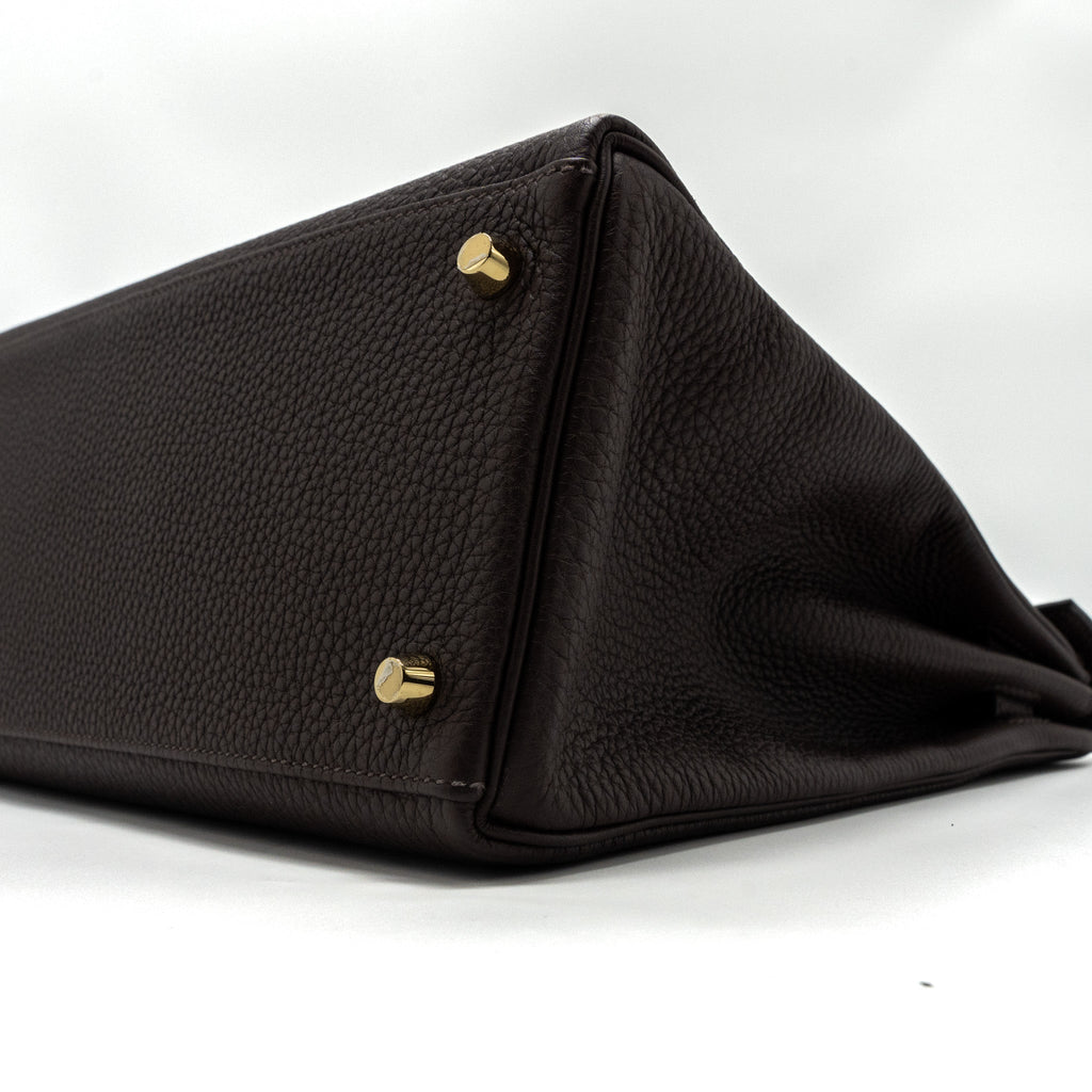 HERMES KELLY 35 TOGO CHOCOLATE GHW