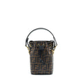 FENDI MON TRESOR MINI BUCKET BAG BLACK/BROWN GHW