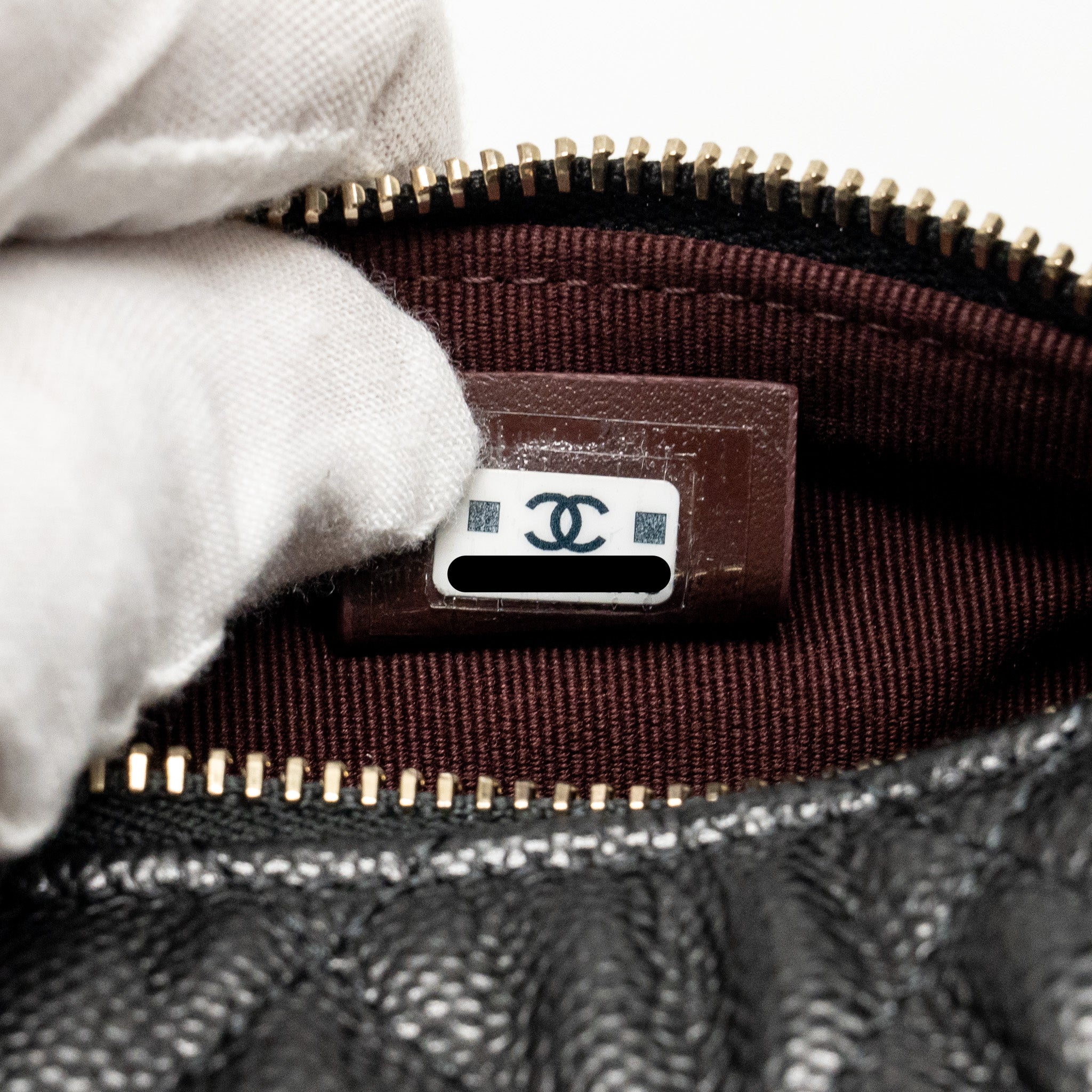 CHANEL QUILTED HOBO BAG CAVIAR BLACK GHW (MICROCHIP)