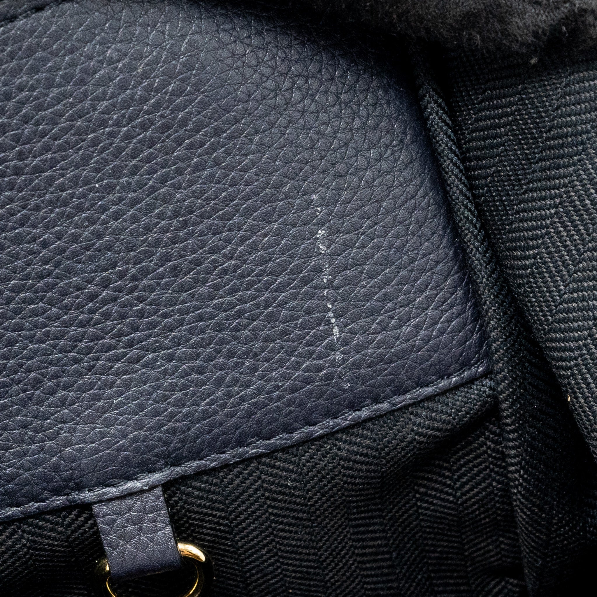 LOEWE MEDIUM HAMMOCK BAG GRAINED CALFSKIN DARK BLUE GHW