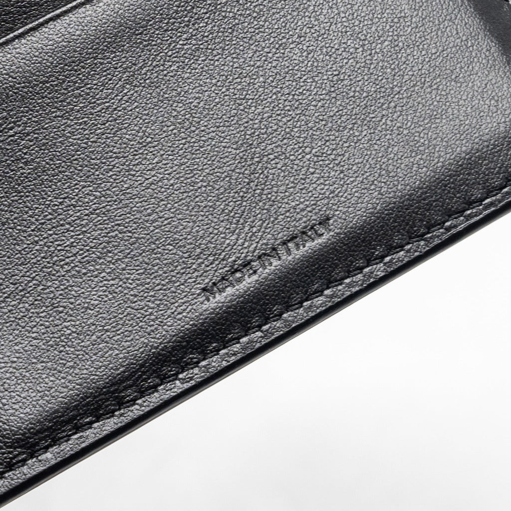 CELINE SMALL TRIOMPHE FLAP WALLET SHINY CALFSKIN BLACK GHW
