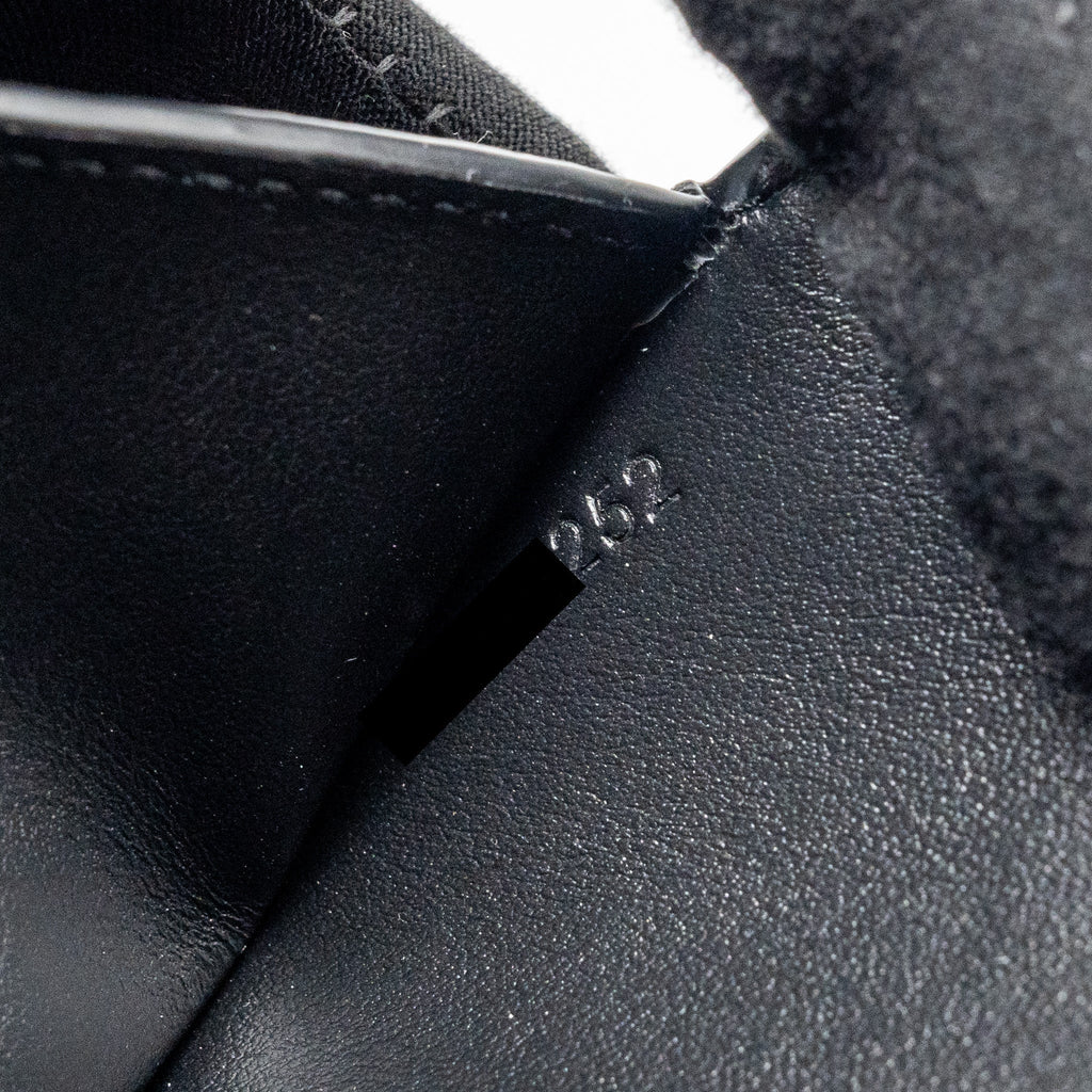 CELINE SMALL TRIOMPHE FLAP WALLET SHINY CALFSKIN BLACK GHW