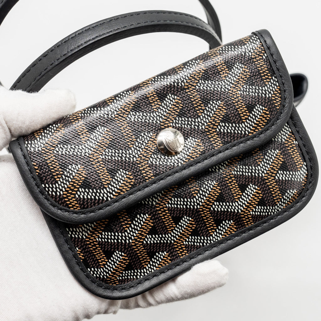 GOYARD MINI ANJOU TOTE GOYARDLINE CANVAS/LEATHER BLACK SHW