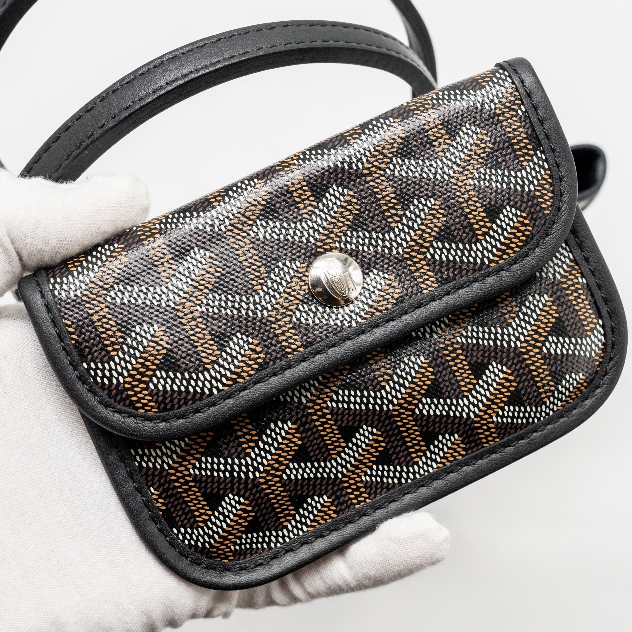 GOYARD MINI ANJOU TOTE GOYARDLINE CANVAS/LEATHER BLACK SHW