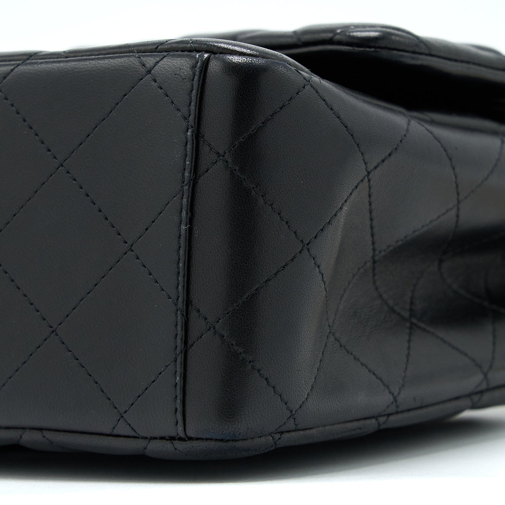 CHANEL MAXI CLASSIC DOUBLE FLAP BAG LAMBSKIN BLACK GHW