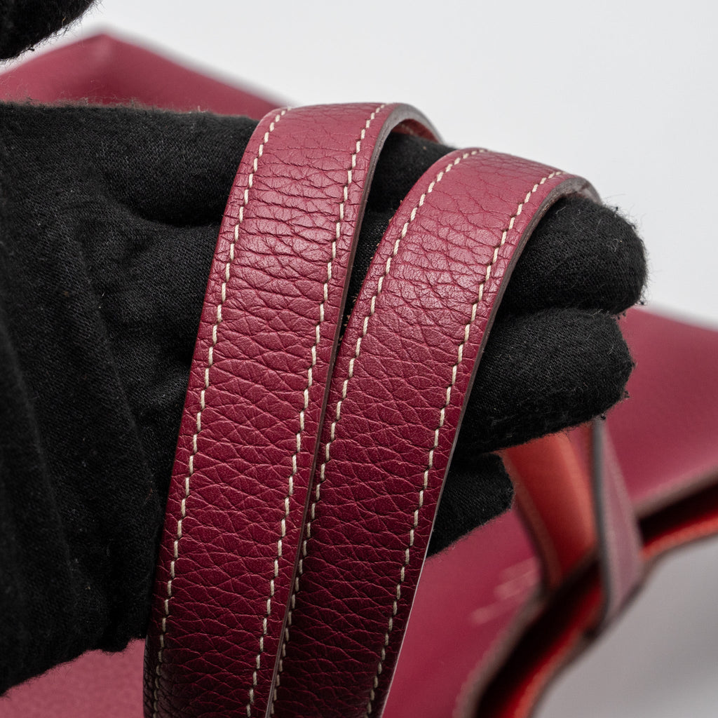 HERMES DOUBLE SENS BAG CLEMENCE DARK RED/ MULTICOLOUR
