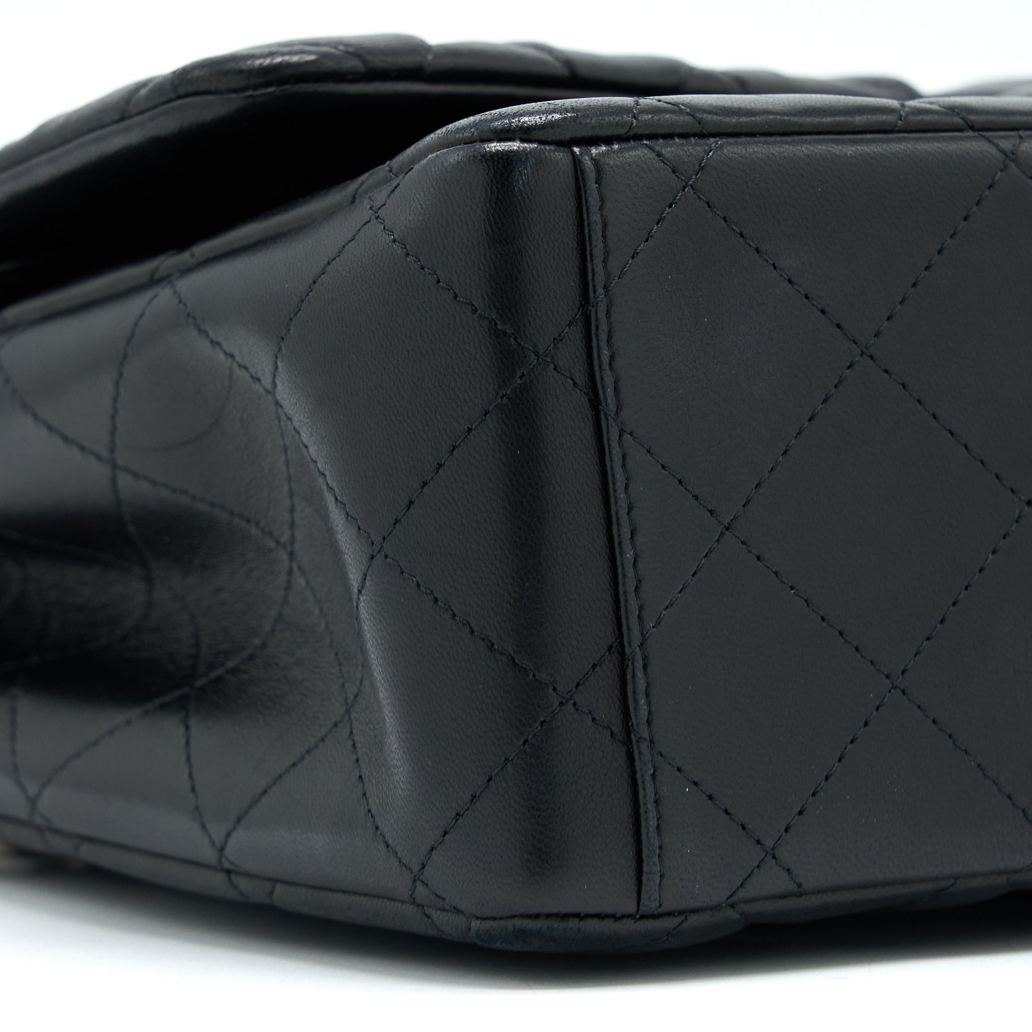 CHANEL MAXI CLASSIC DOUBLE FLAP BAG LAMBSKIN BLACK GHW