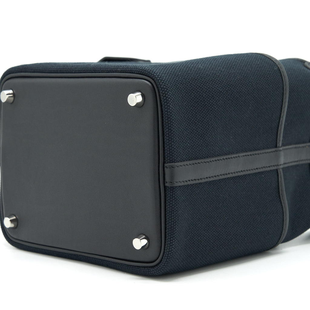HERMES PICOTIN CARGO 18 SWIFT AND TOILE CANVAS BLACK SHW