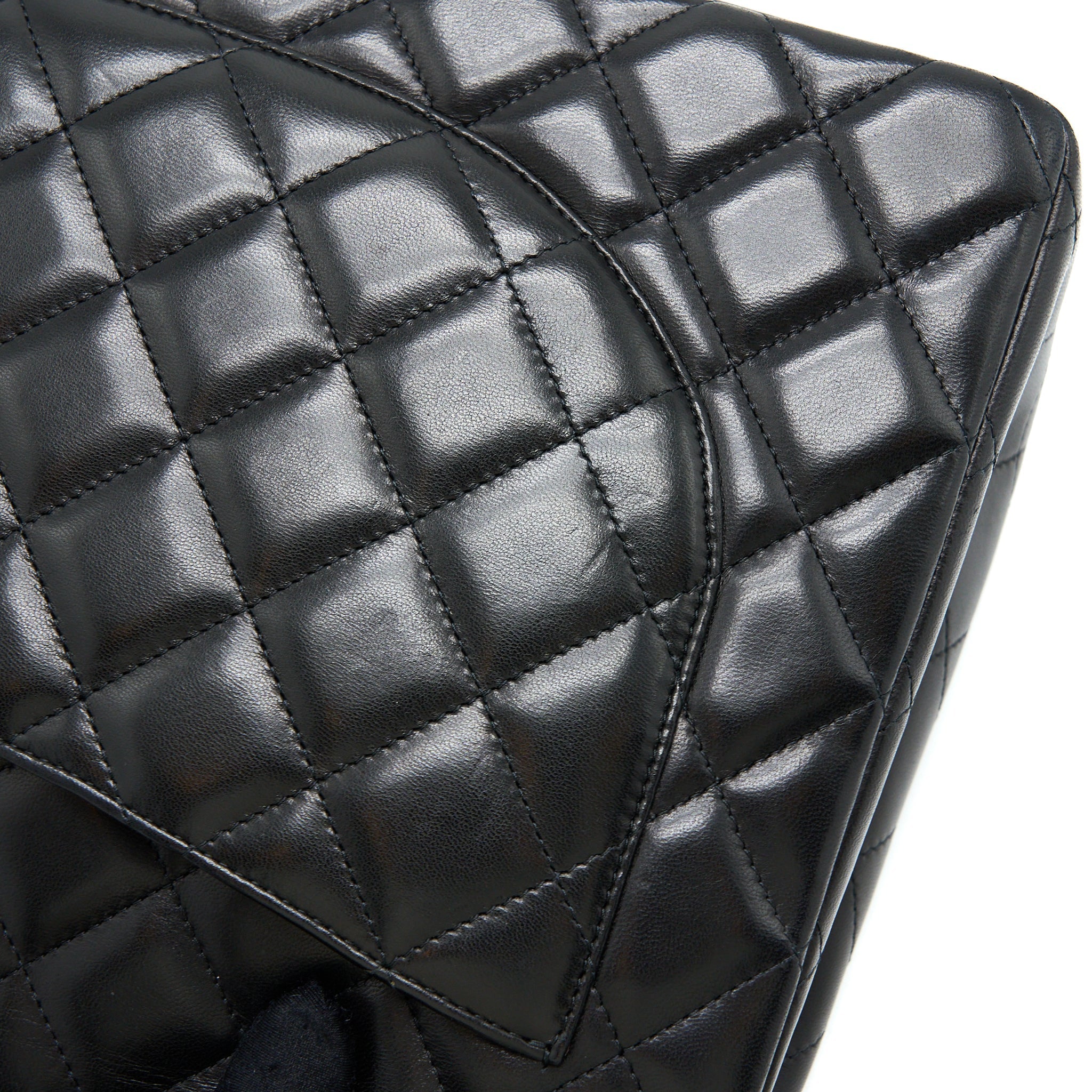 CHANEL MAXI CLASSIC DOUBLE FLAP BAG LAMBSKIN BLACK GHW