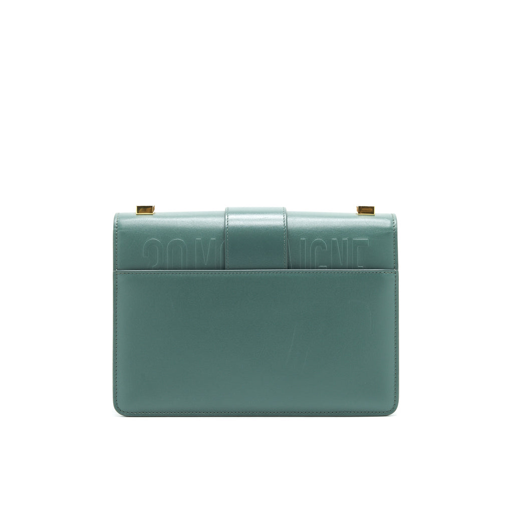 DIOR 30 MONTAIGNE MEDIUM FLAP BAG GREEN WITH GHW