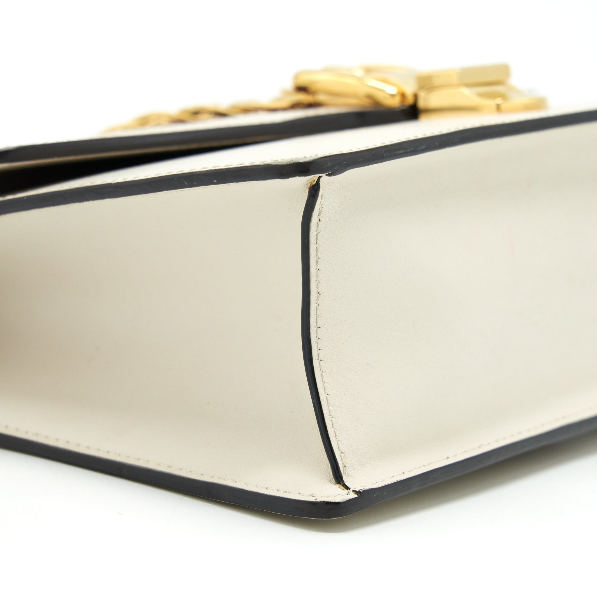 GUCCI SMALL SYLVIE BAG WHITE GHW