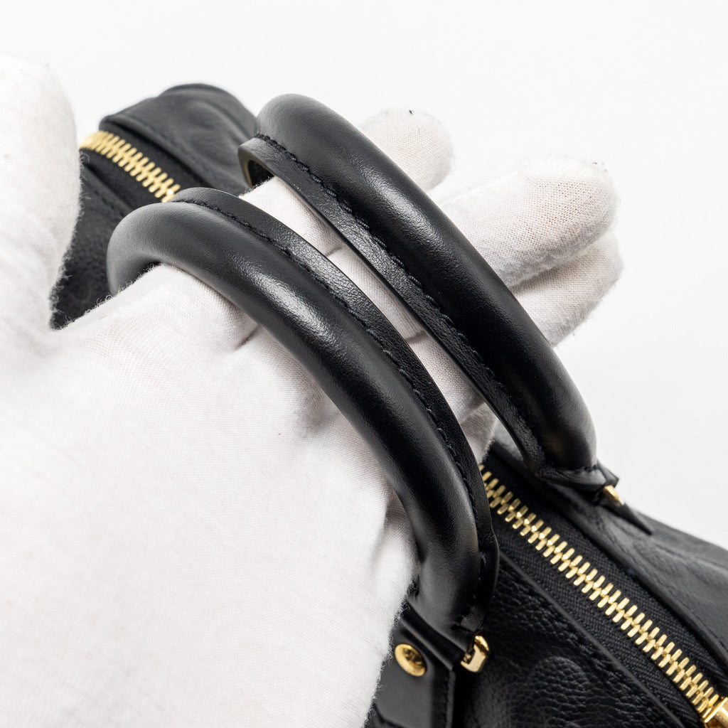 LOUIS VUITTON SPEEDY 20 BANDOULIERE MONOGRAM EMPREINTE BLACK GHW