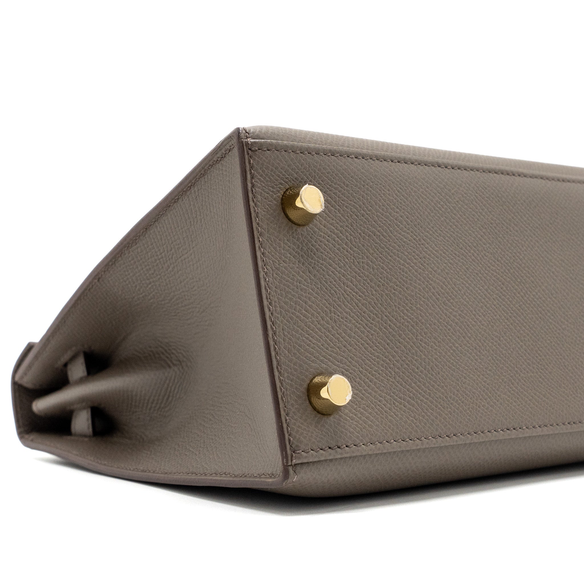 HERMES KELLY 25 EPSOM 8F GRIS ETAIN GHW