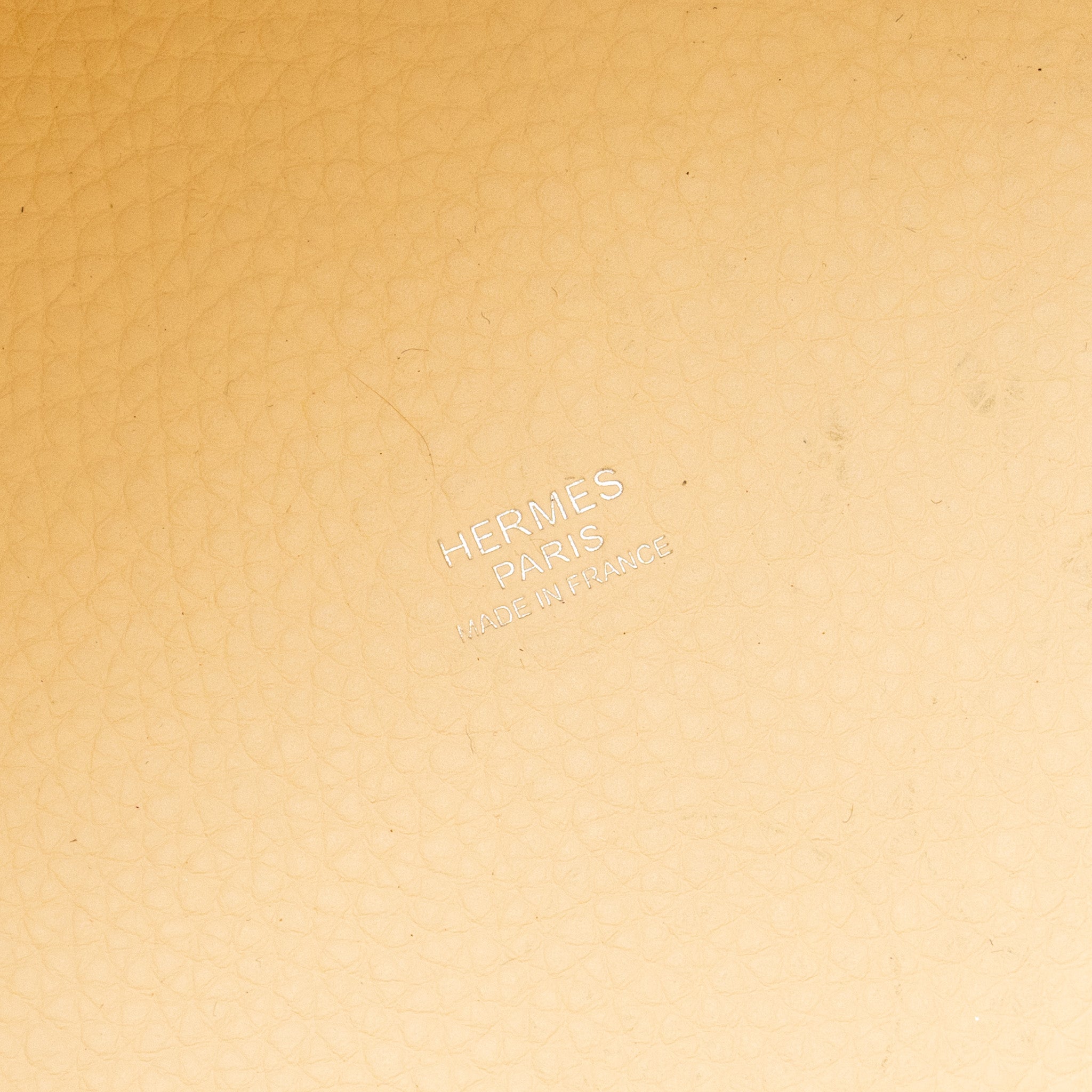 HERMES PICOTIN 18 LOCK BAG CLEMENCE NATA/JAUNE POUSSIN SHW