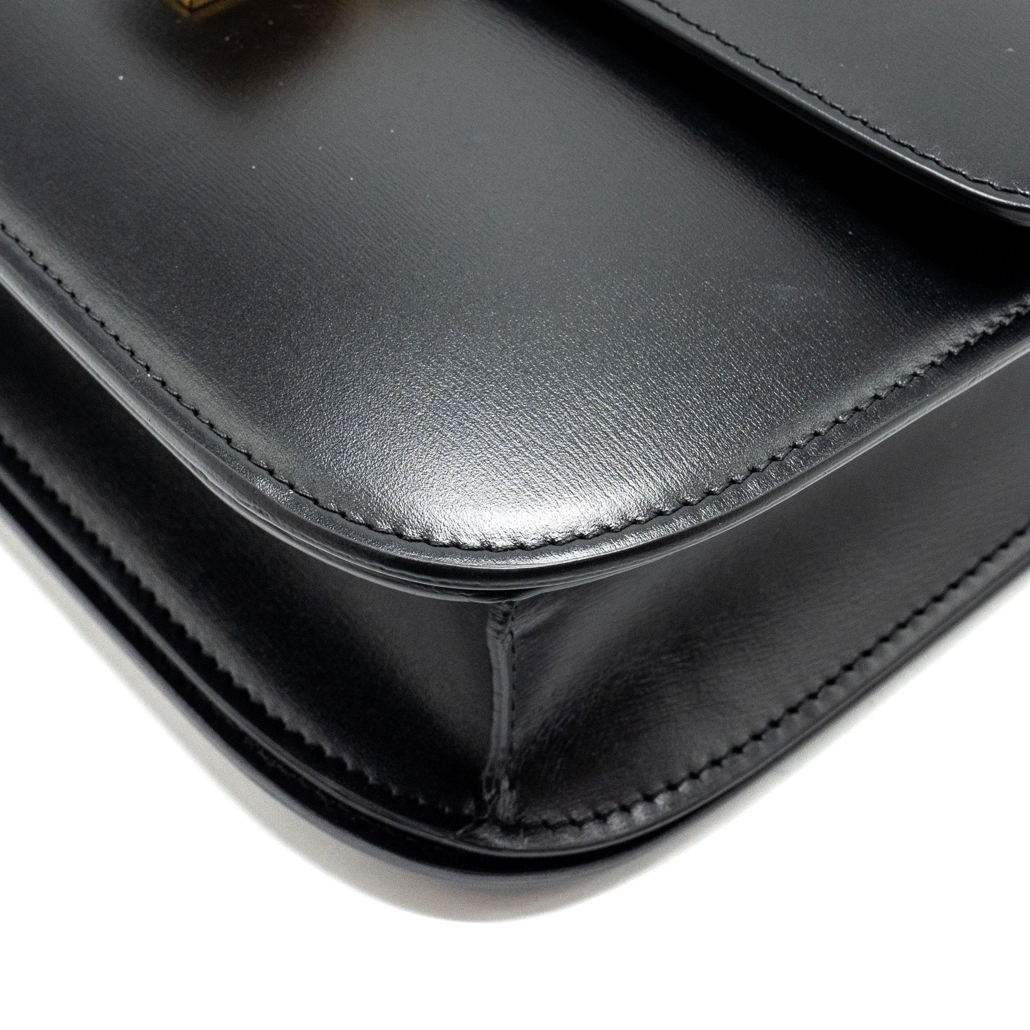 CELINE MEDIUM CLASSIC BOX BAG CALFSKIN BLACK GHW