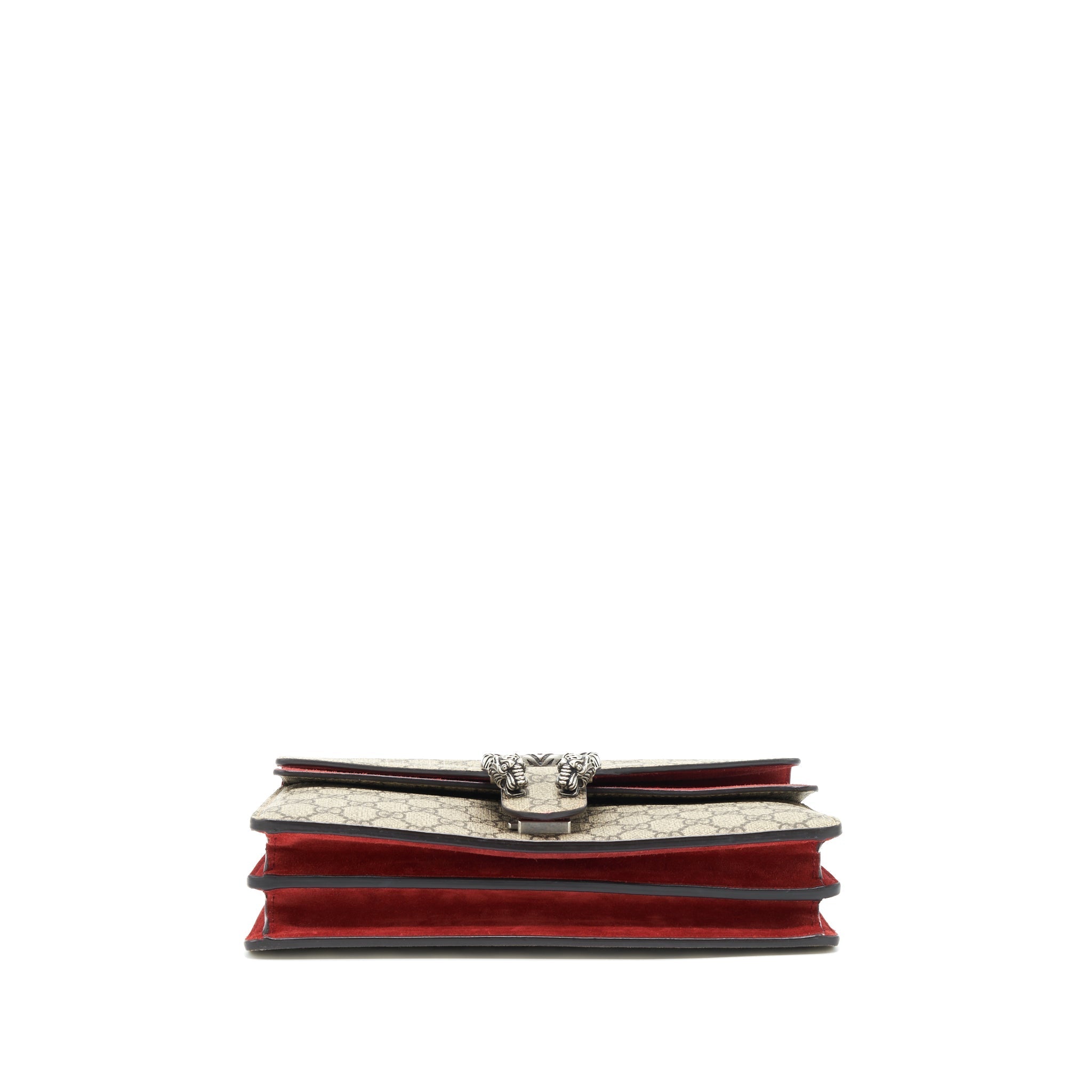 GUCCI DIONYSUS SHOULDER BAG RED/GG SUPREME CANVAS SHW
