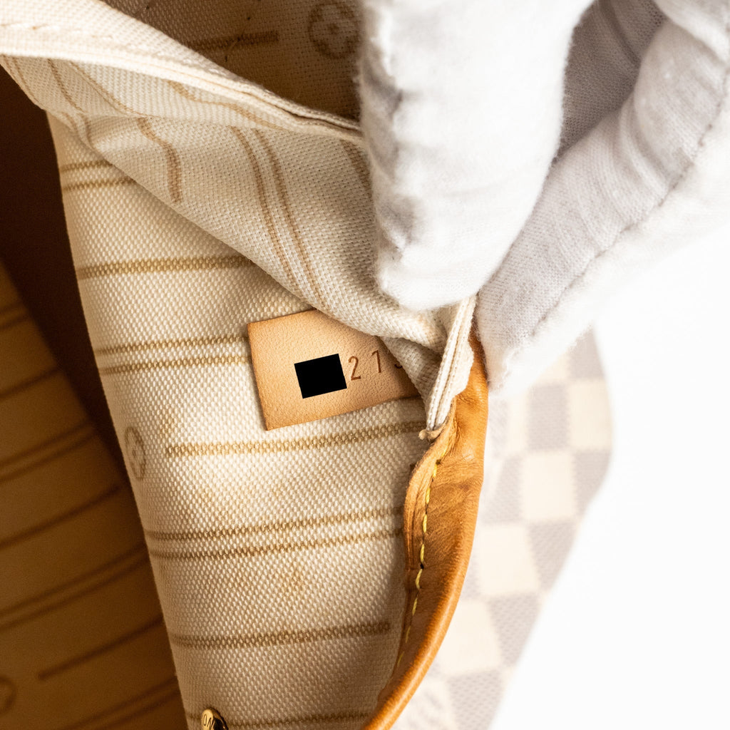 LOUIS VUITTON NEVERFULL GM DAMIER AZUR CANVAS GHW