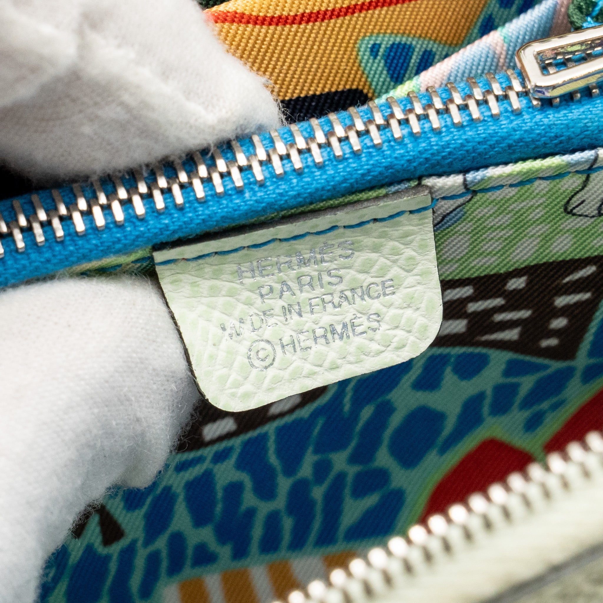 HERMES SILK IN COMPACT WALLET EPSOM VERT FIZZ/MULTICOLOUR SHW