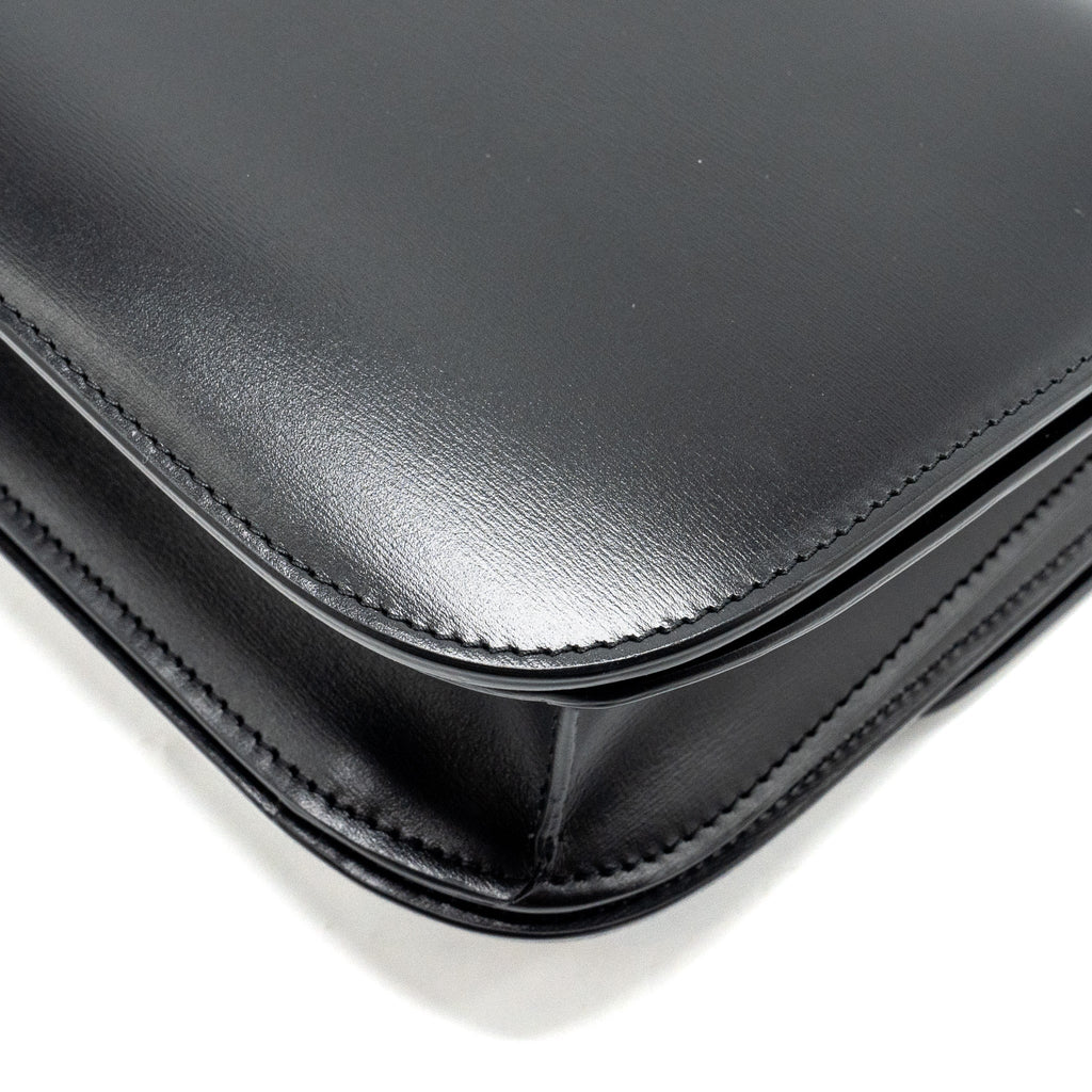 CELINE MEDIUM CLASSIC BOX BAG CALFSKIN BLACK GHW