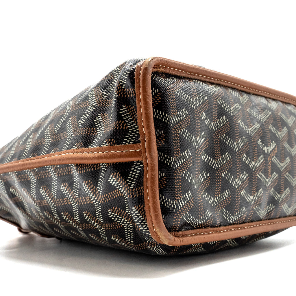 GOYARD MINI ANJOUR TOTE BAG GOYARDLINE CANVAS BROWN SHW