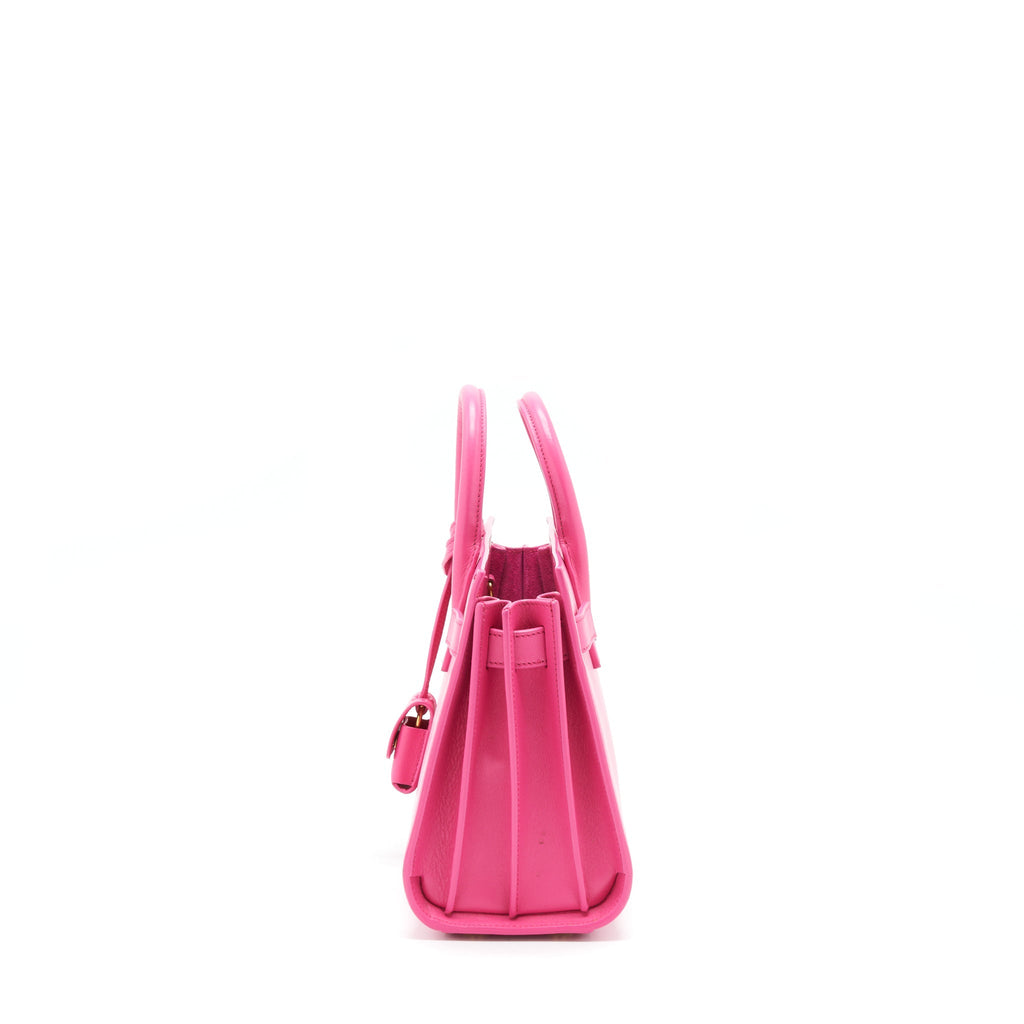 SAINT LAURENT/YSL NANO SAC DE JOUR NANO CALFSKIN PINK GHW