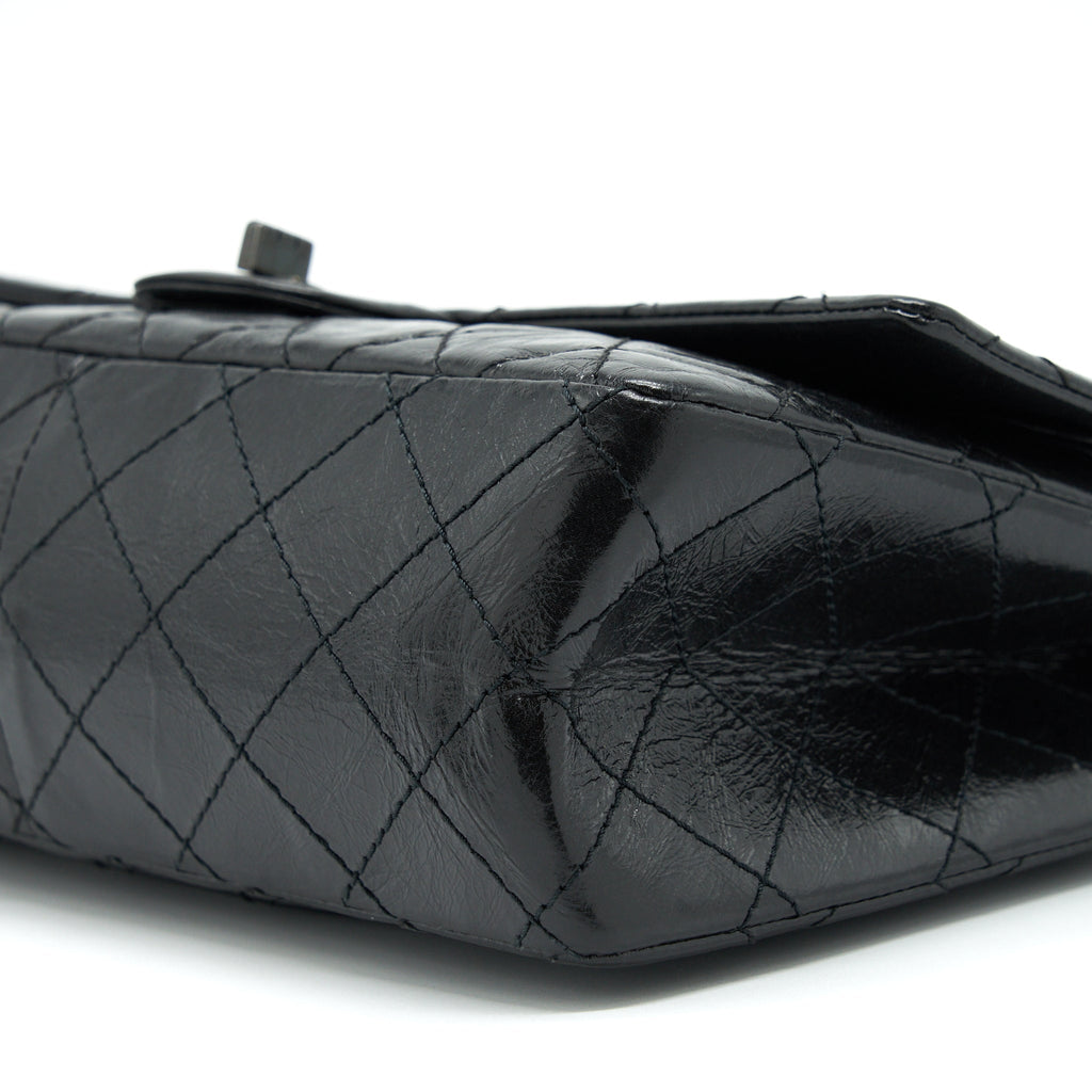 CHANEL 2.55 226 REISSUE AGED CALFSKIN SO BLACK
