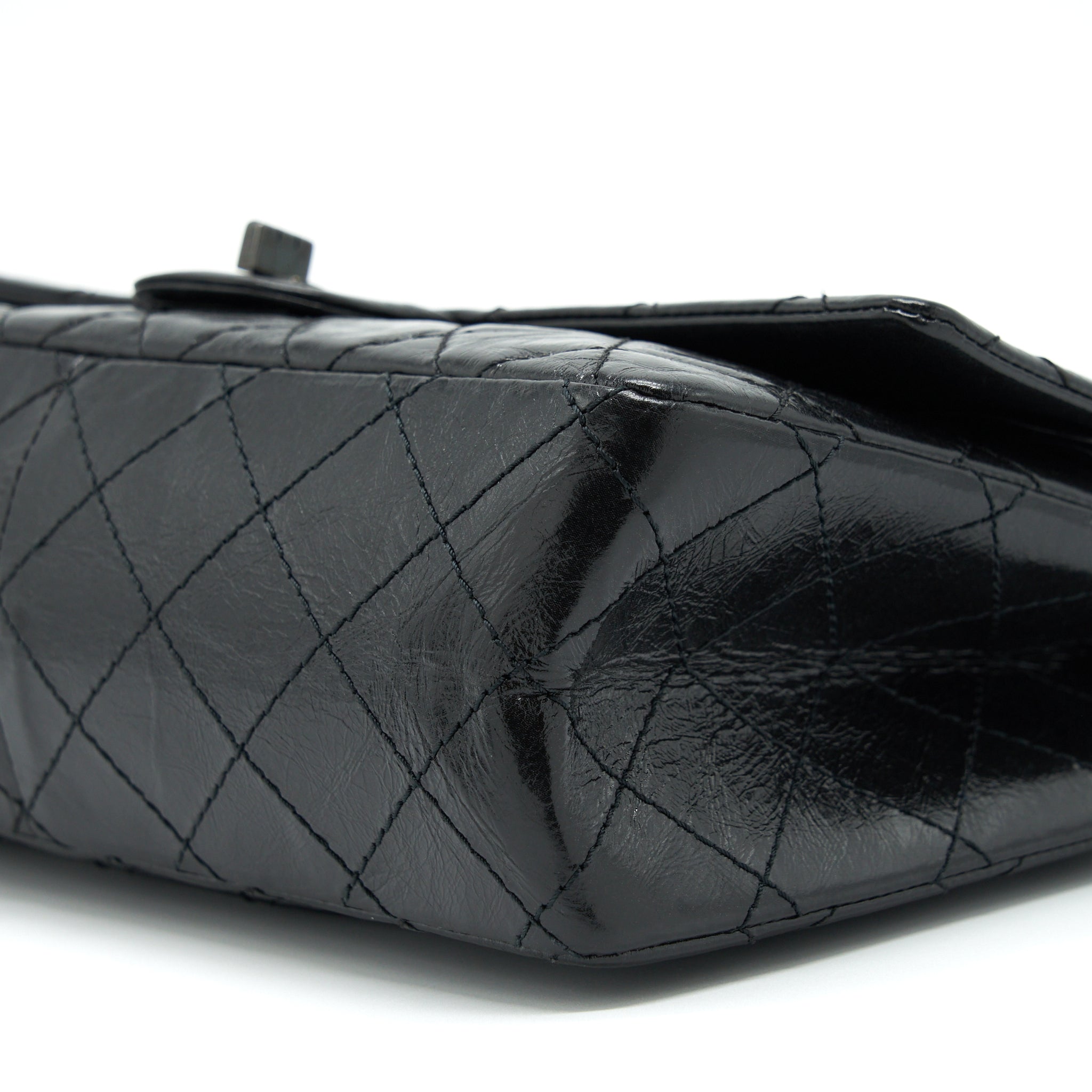 CHANEL 2.55 226 REISSUE AGED CALFSKIN SO BLACK