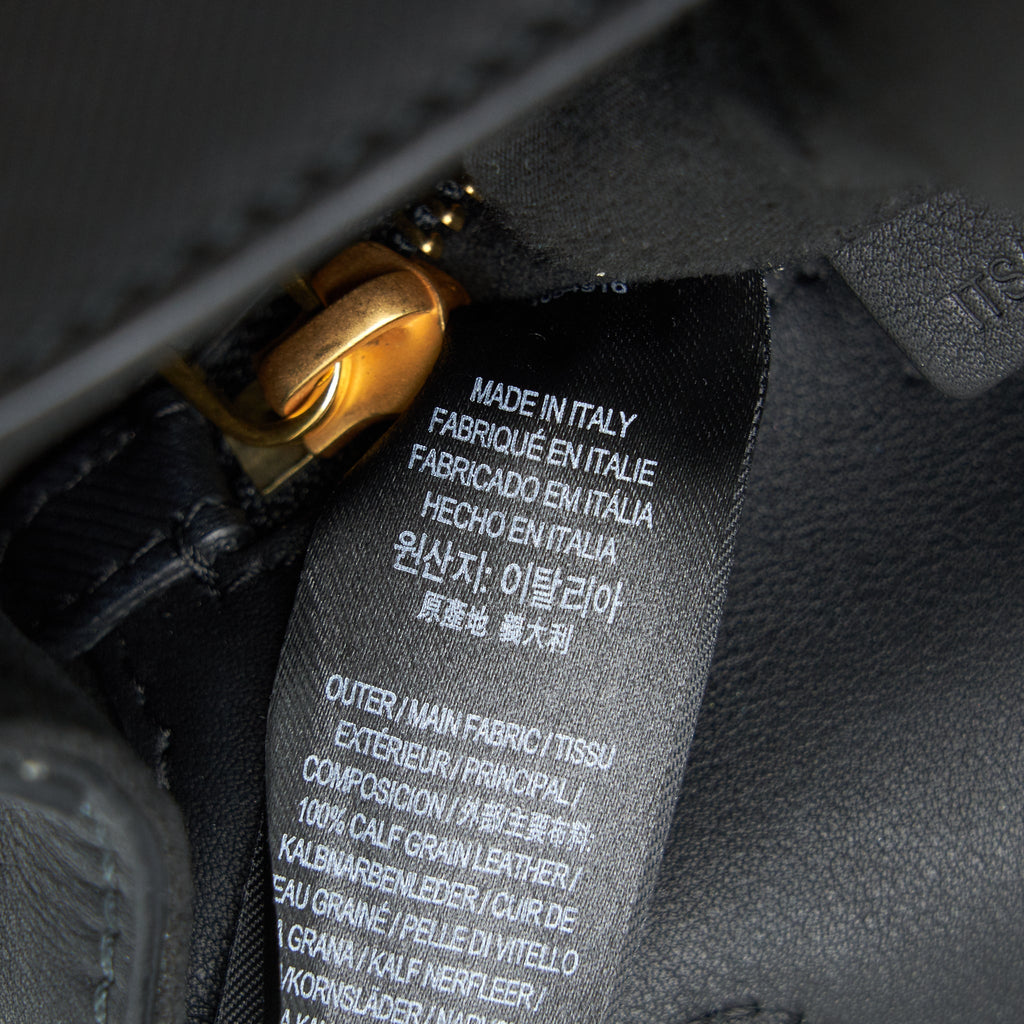 BURBERRY SMALL DK88 TOP HANDLE BAG BLACK