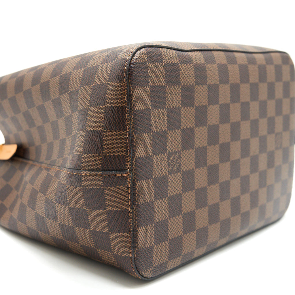 LOUIS VUITTON NEO NOE IN DAMIER EBENE/YELLOW