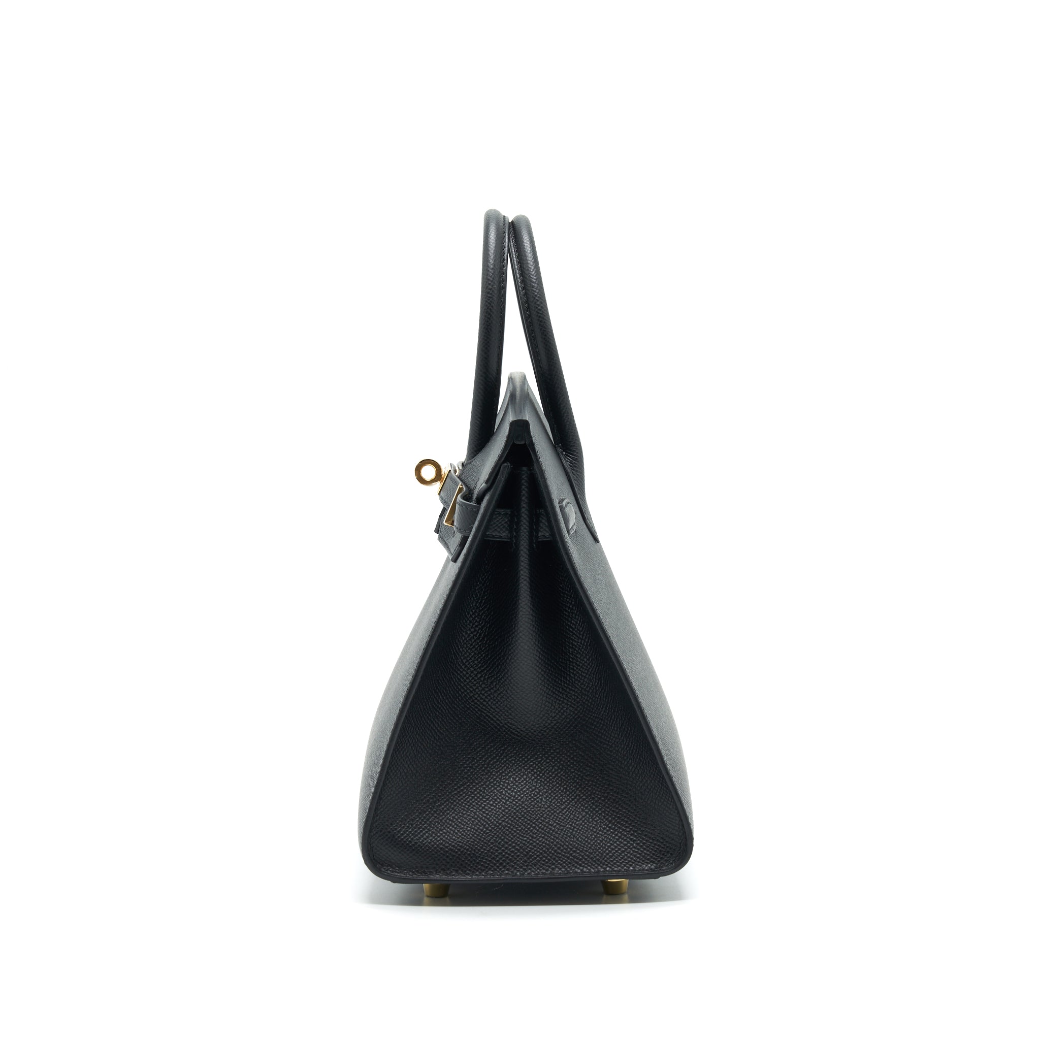 HERMES BIRKIN 25 SELLIER BLACK WITH GHW