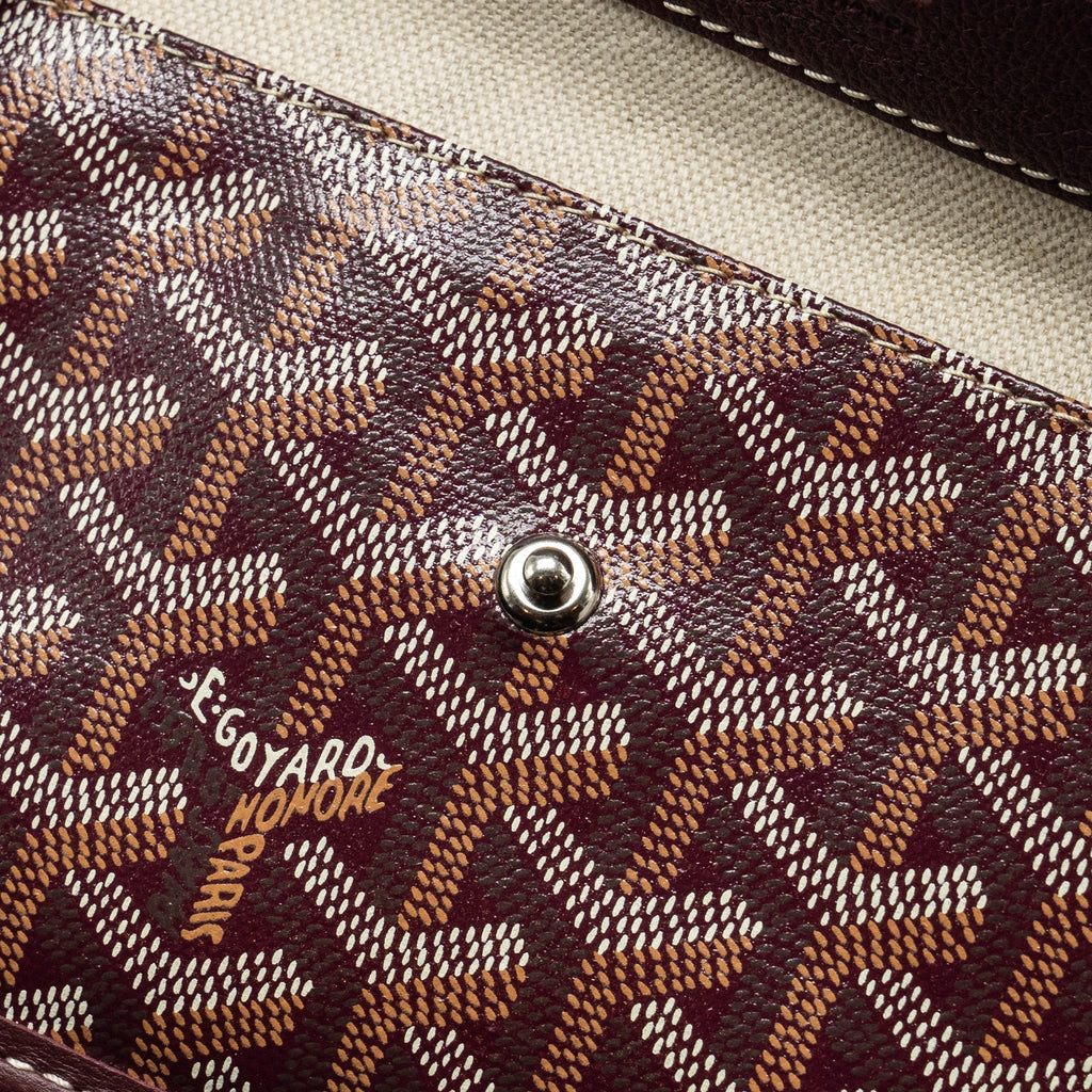 GOYARD SAINT LOUIS GM TOTE BAG GOYARDINE CANVAS/CALFSKIN BURGUNDY SHW