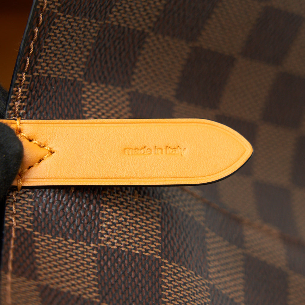 LOUIS VUITTON NEO NOE IN DAMIER EBENE/YELLOW