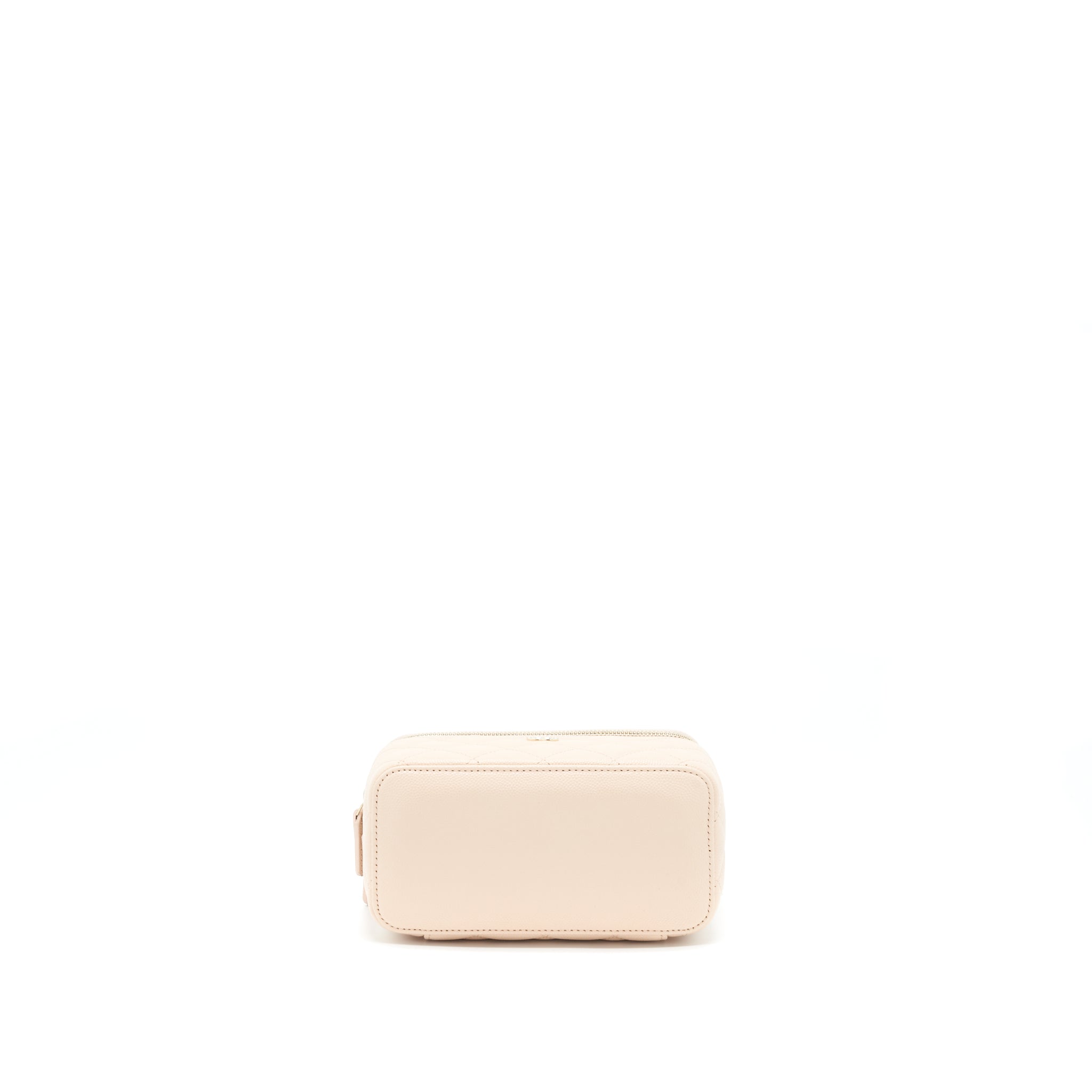 CHANEL LONG VANITY WITH CHAIN CAVIAR BEIGE LGHW