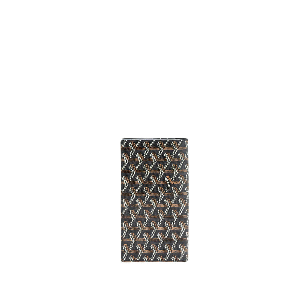 GOYARD RICHELIEU WALLET GOYARDINE IN BLACK CANVAS