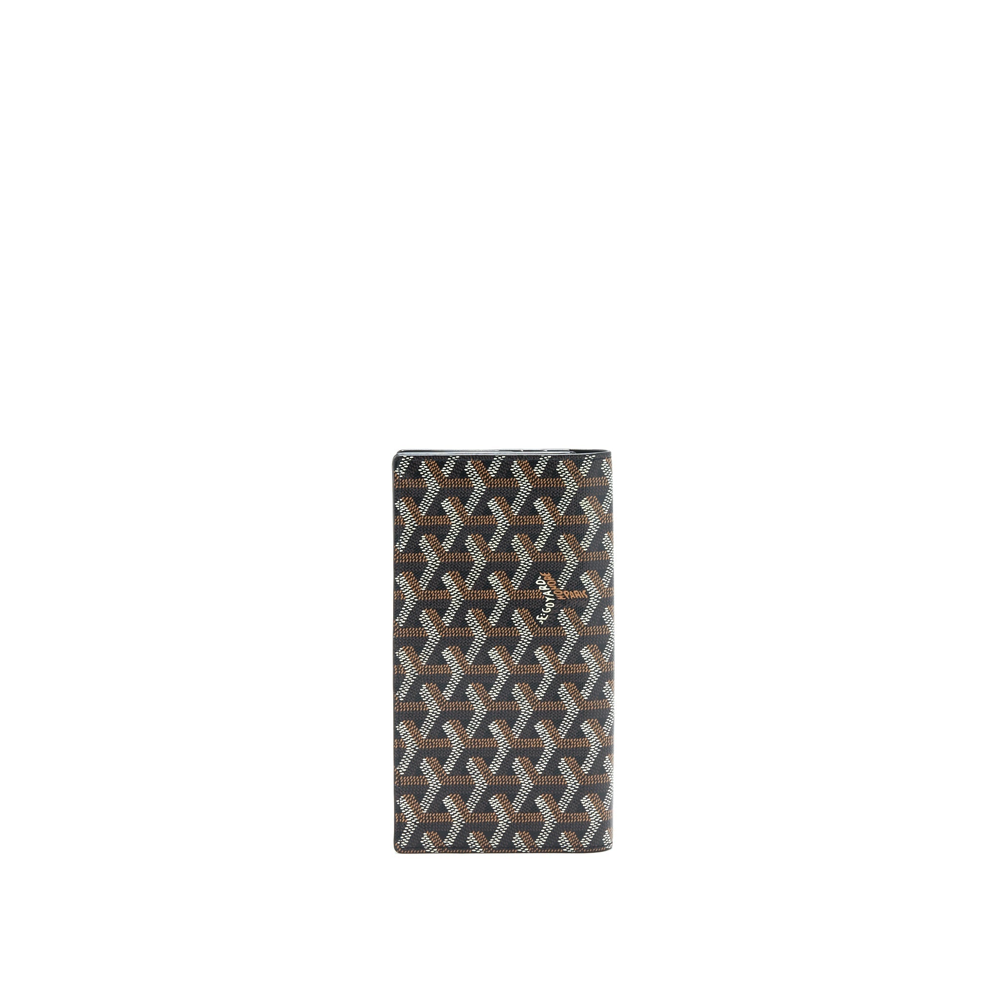 GOYARD RICHELIEU WALLET GOYARDINE IN BLACK CANVAS