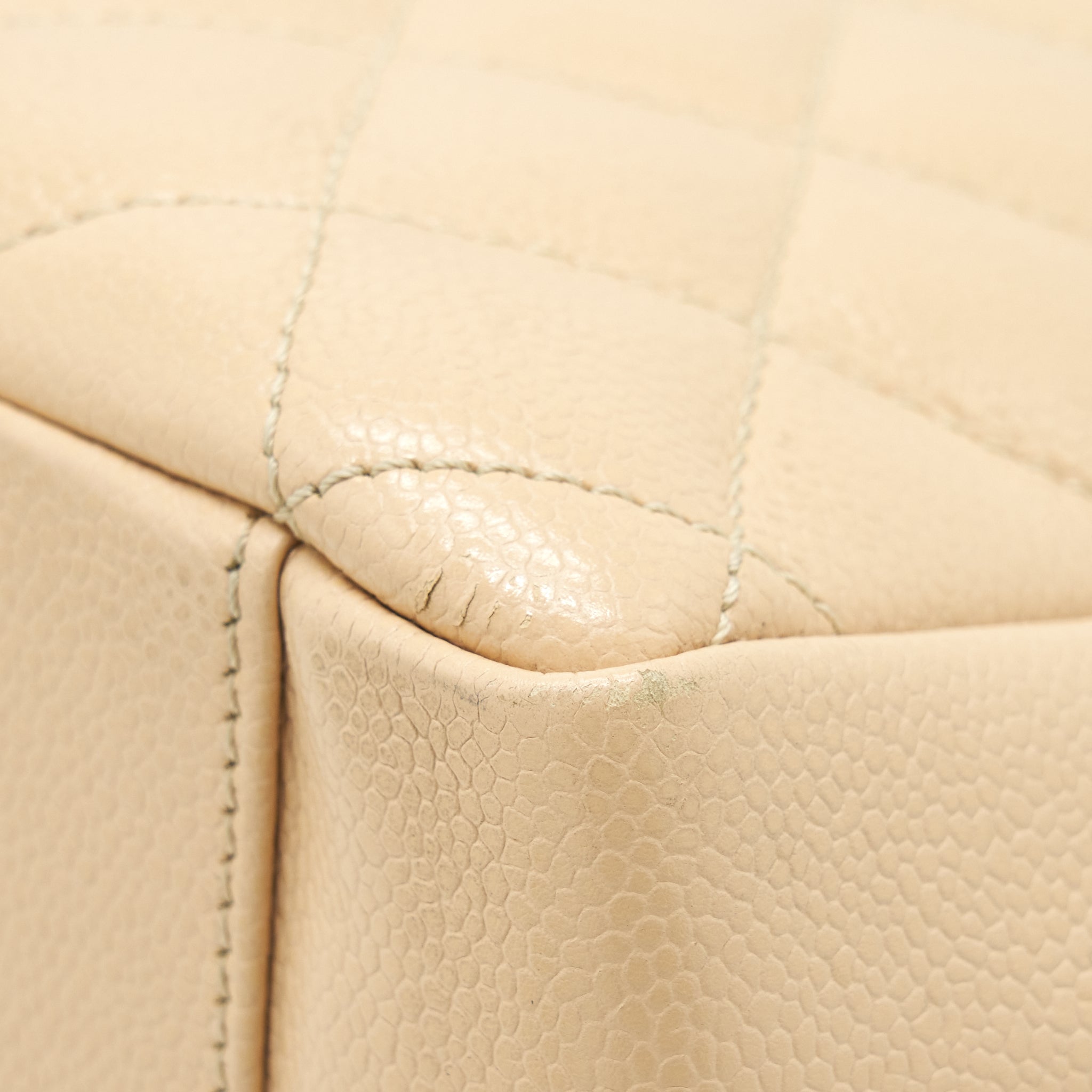 CHANEL GRAND SHOPPING TOTE BAG CAVIAR BEIGE SHW