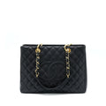 CHANEL GRAND SHOPPING TOTE BAG CAVIAR BLACK GHW