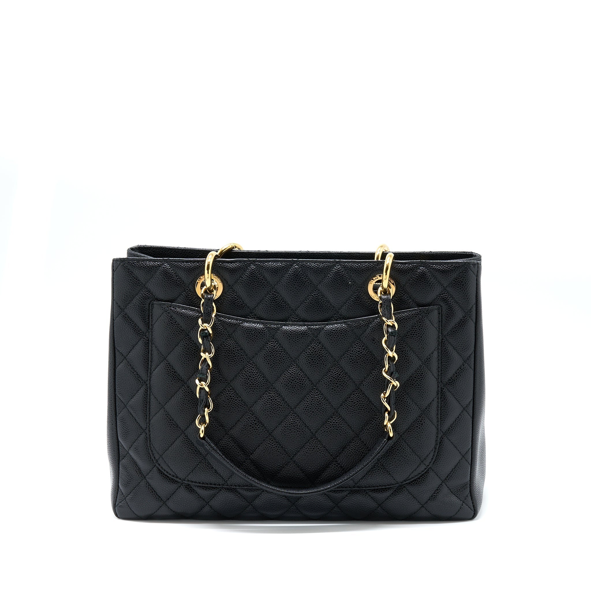 CHANEL GRAND SHOPPING TOTE BAG CAVIAR BLACK GHW
