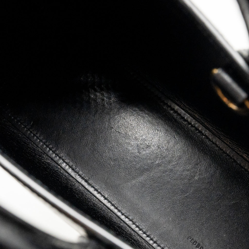 SAINT LAURENT/YSL NANO SAC DE JOUR CROC-EMBOSSED CALFSKIN BLACK GHW