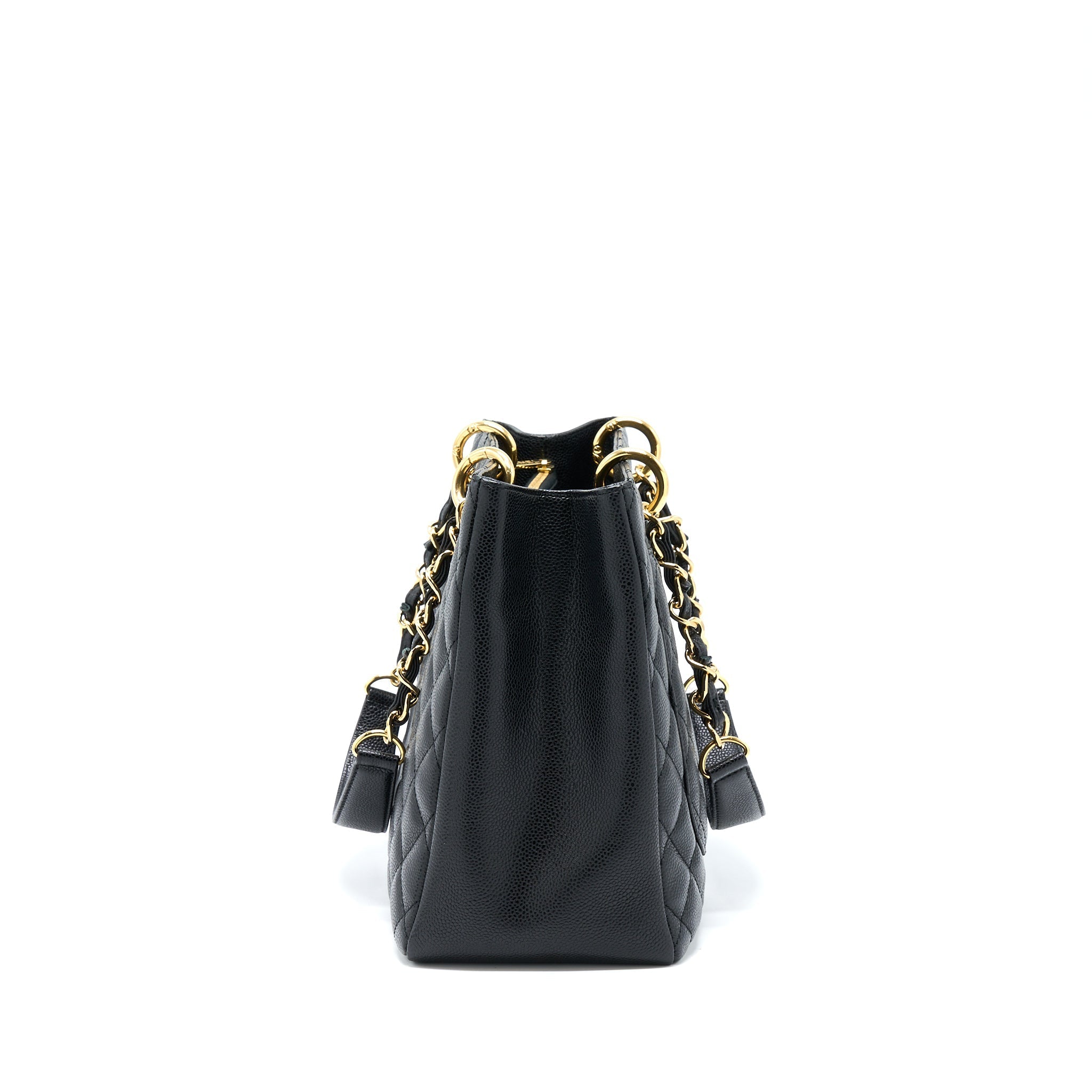 CHANEL GRAND SHOPPING TOTE BAG CAVIAR BLACK GHW
