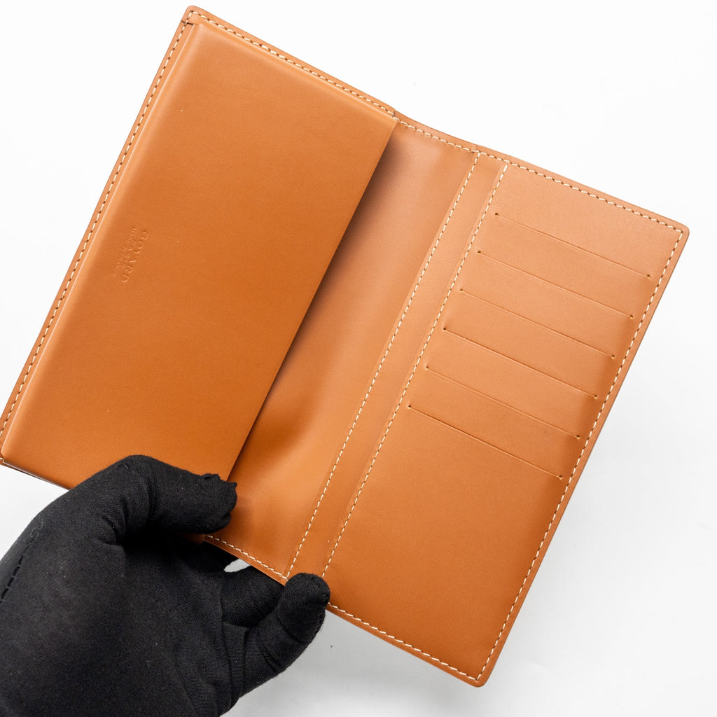 GOYARD PORTEFEUILLE ST LAMBERT LONG WALLET WITH PHONE HOLDER GOYARDLINE CANVAS / LEATHER BROWN