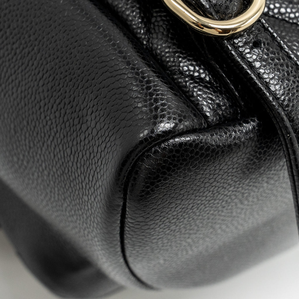 CHANEL TRIPLE PACK DUMA BACKPACK CAVIAR BLACK LGHW (MICROCHIP)