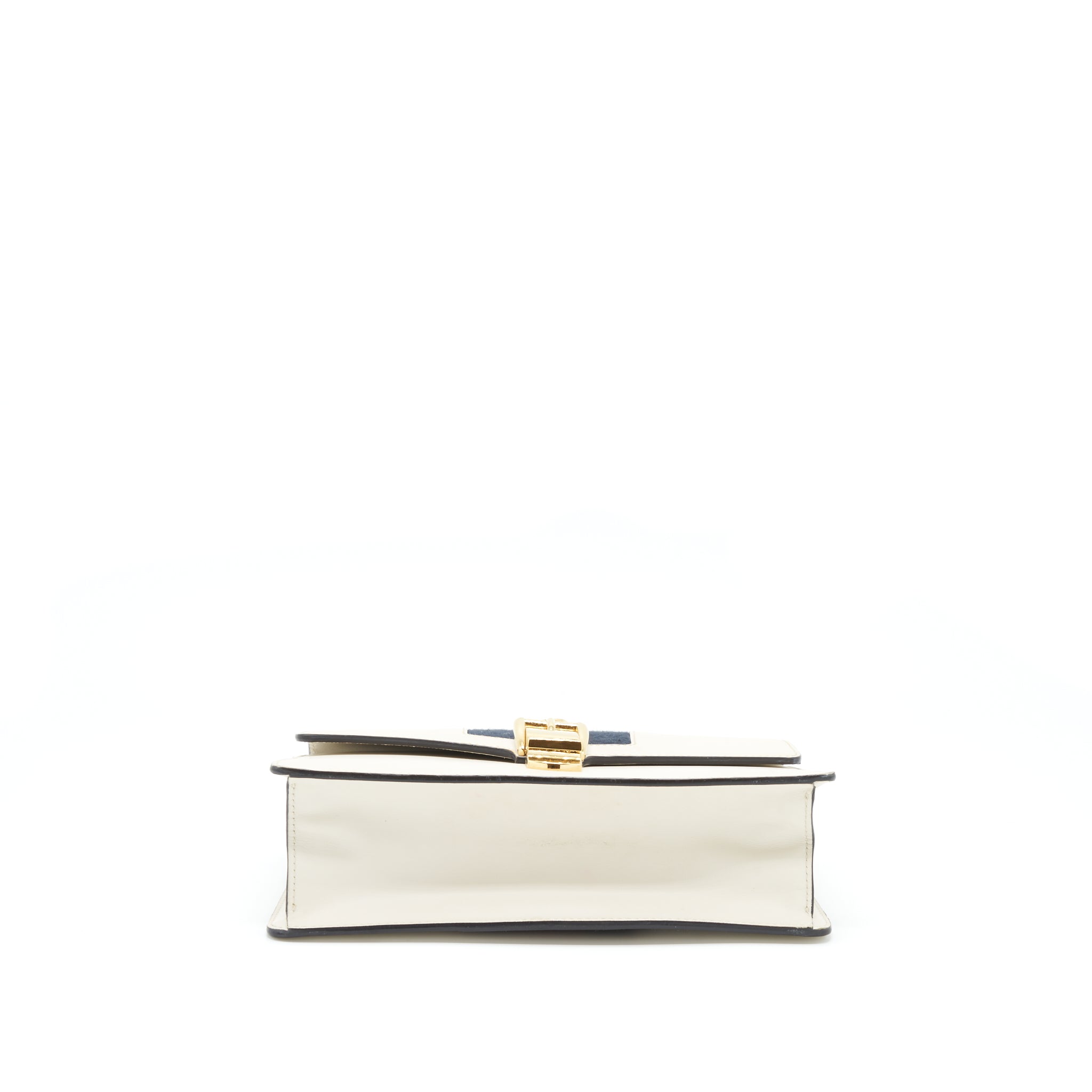 GUCCI SMALL SYLVIE SHOULDER BAG WHITE GHW