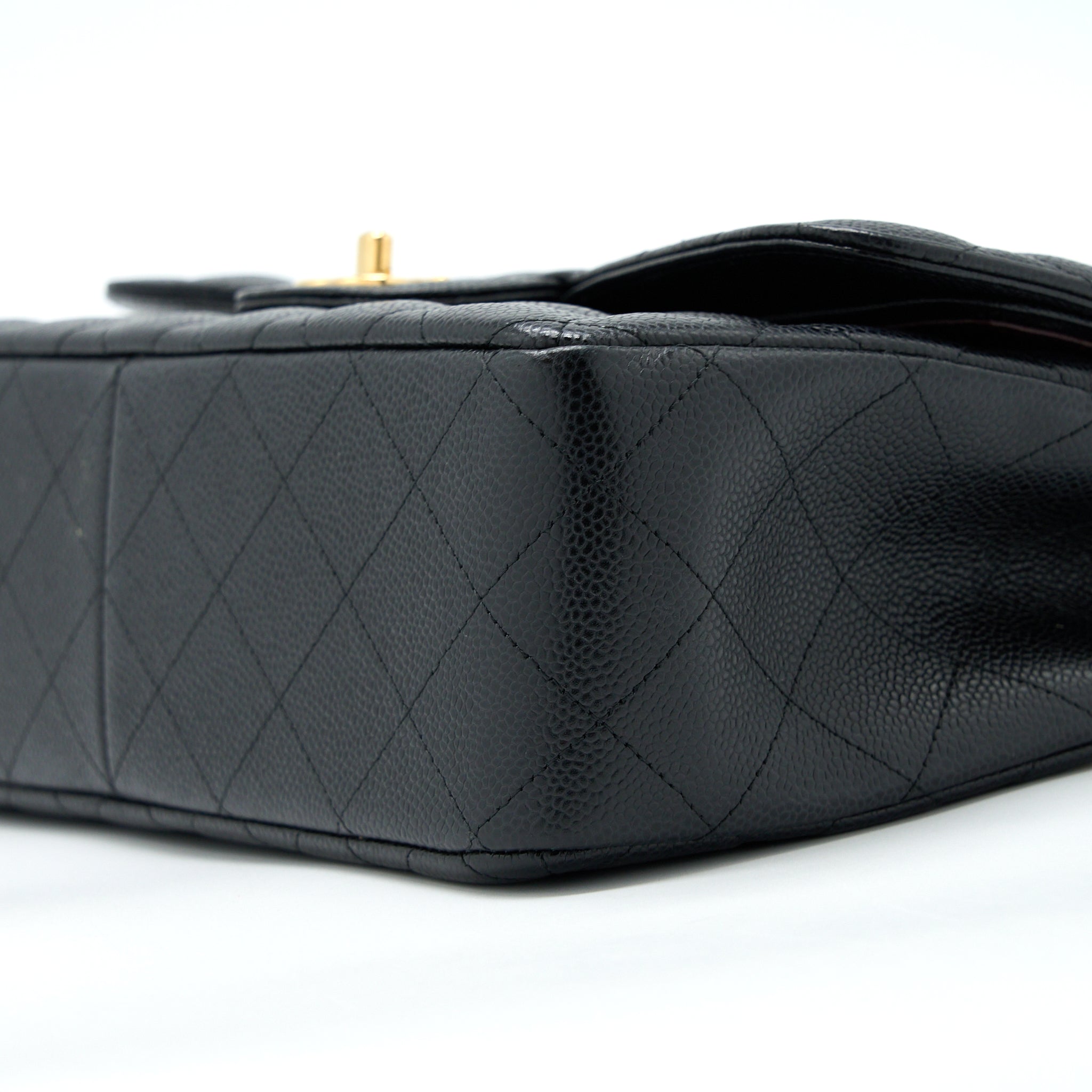 CHANEL JUMBO CLASSIC DOUBLE FLAP BAG CAVIAR BLACK GHW