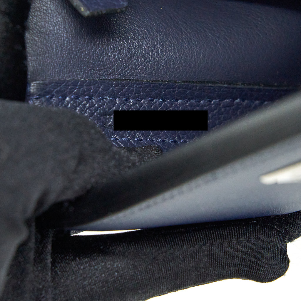 HERMES MINI 24/24 2424-21 BAG SWIFT BLUE NUIT/BLUE NAVY SHW