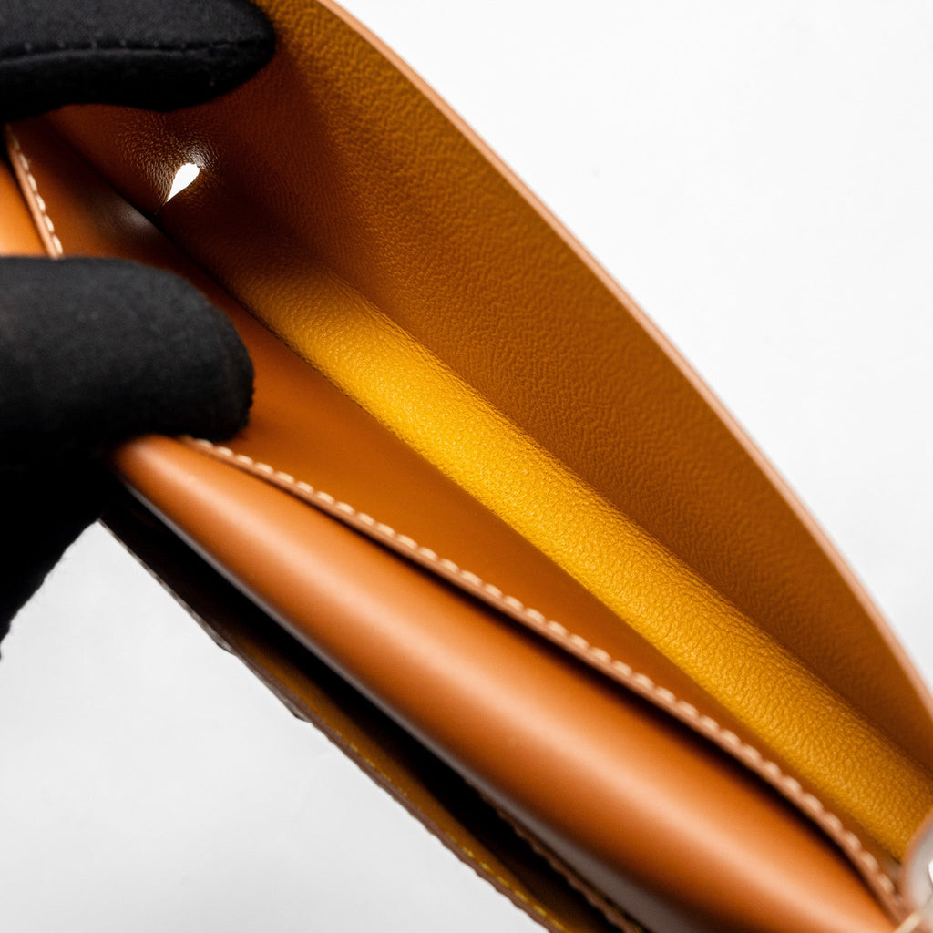 GOYARD PORTEFEUILLE ST LAMBERT LONG WALLET WITH PHONE HOLDER GOYARDLINE CANVAS / LEATHER BROWN