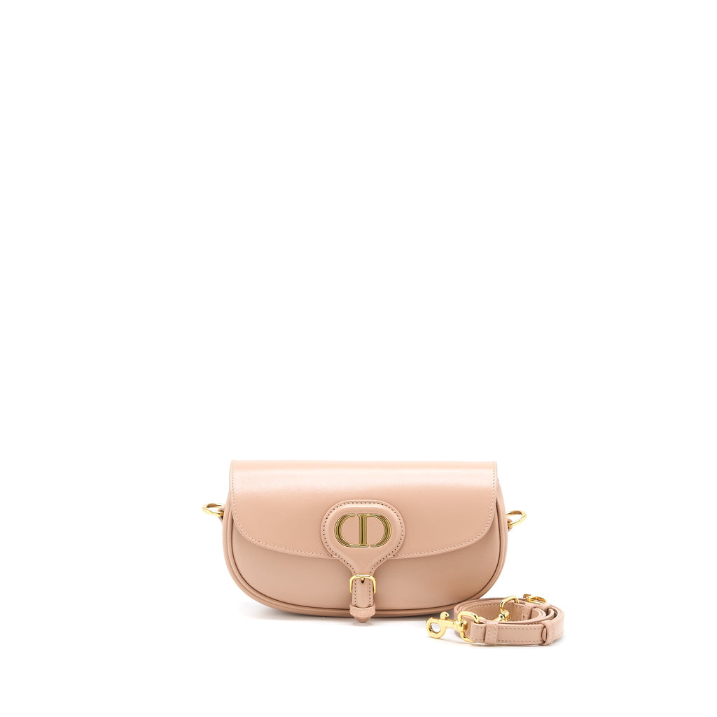 DIOR BOBBY EAST-WEST BAG BOX CALFSKIN LIGHT PINK GHW