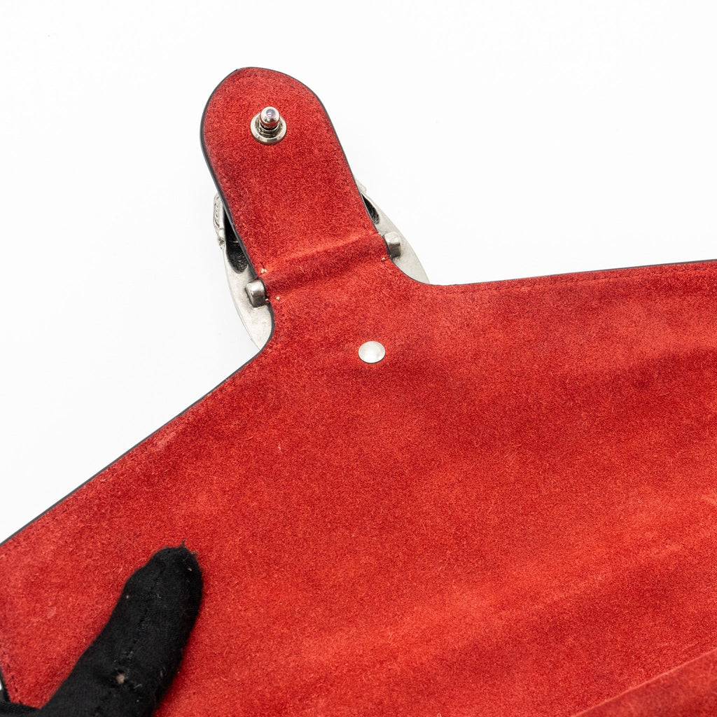 GUCCI SMALL DIONYSUS GG SHOULDER BAG GG SUPREME CANVAS/ RED SHW